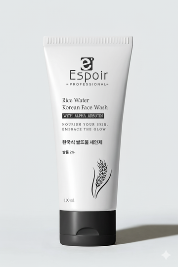 Rice Water Korean Face Wash with Alpha Arbutin – Brightening & Nourishing Cleanser (100 ml)