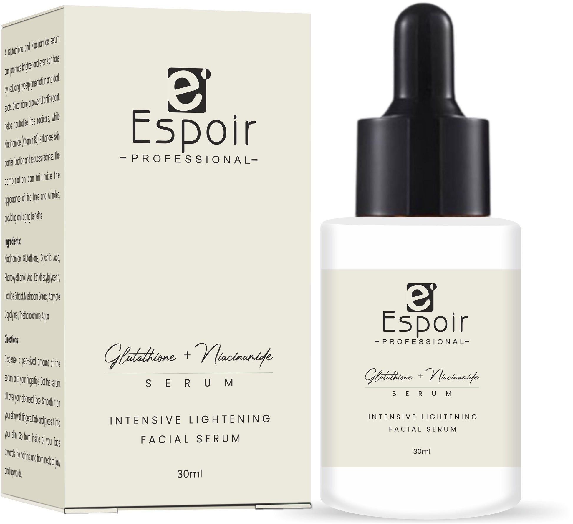 Glutathione + Niacinemide lightening & whitening Serum - Espoir Professional