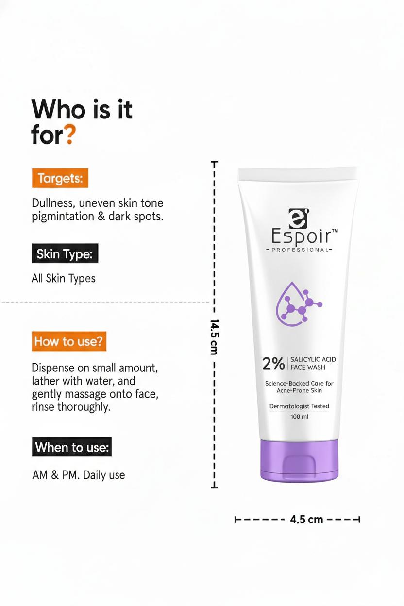 Espoir Professional 2% Salicylic Acid Face Wash (100ml)