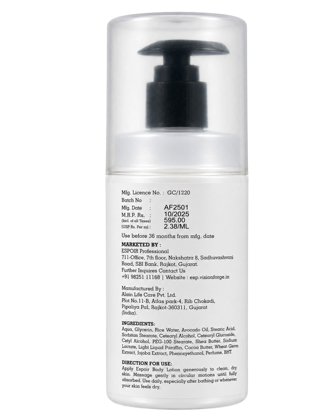 Rice Water Korean Lotion with Avocado Oil — 250 ml