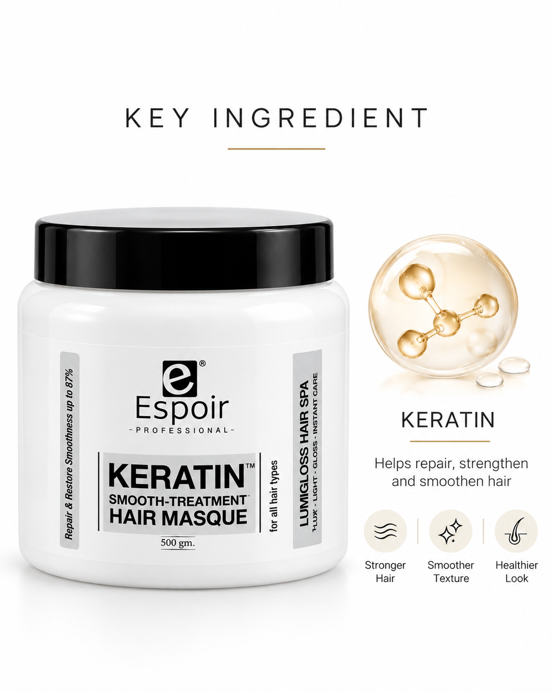 Keratin Hair Mask – Smooth Treatment